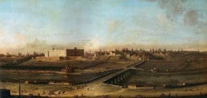 Madrid's skyline in 1753 punctuated by Herrerian towers and classical domes