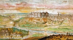 Why is Madrid the capital of Spain? Madrid_alcazar_Antón_van_der_Wyngaerde