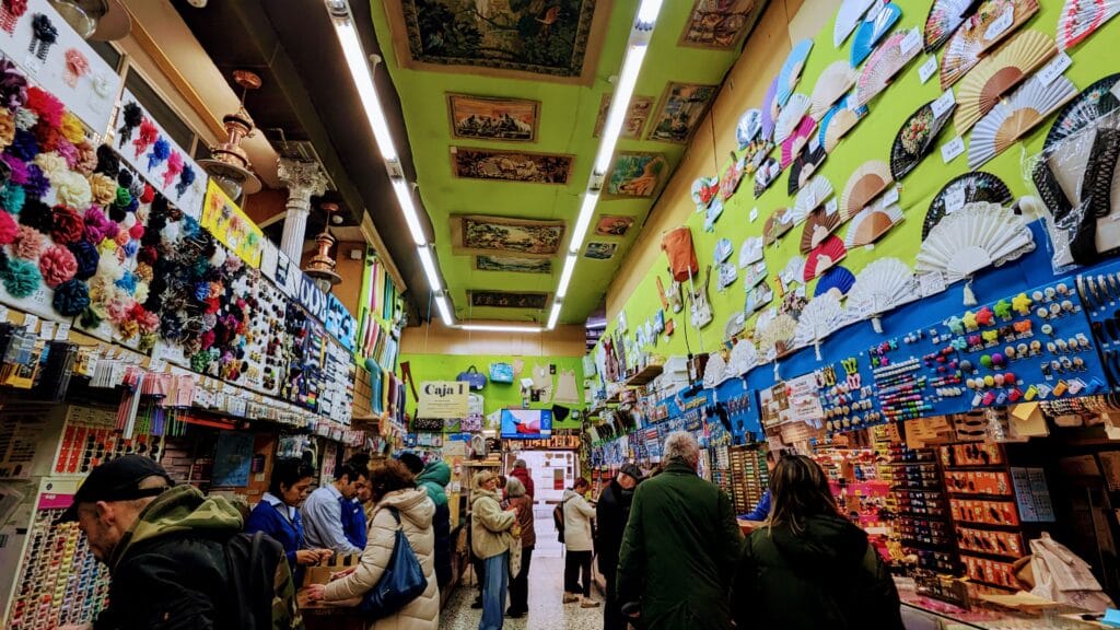 The interior of haberdasher Almacen de Pontejos in Madrid