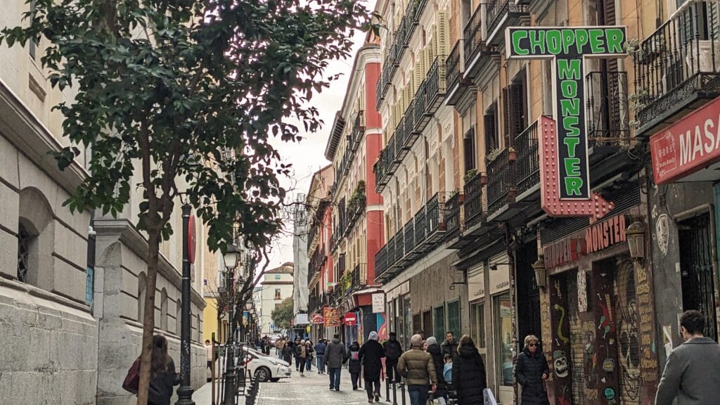Street scene in Malasana Madrid