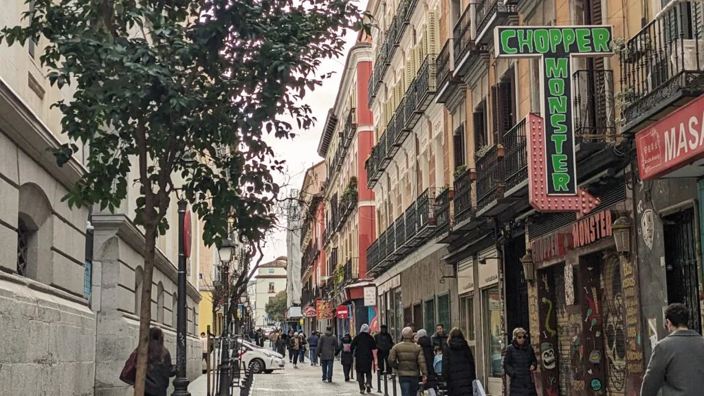 Street scene in Malasana Madrid